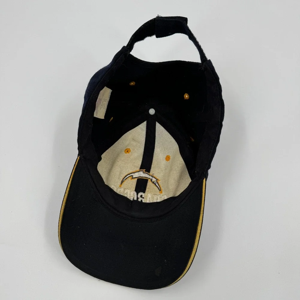 Vintage San Diego‎ Chargers NFL Navy Blue Yellow Strapback Hat Baseball Cap